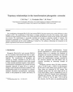 Topotaxy Relationships in the Transformation Phosgenite-Cerussite