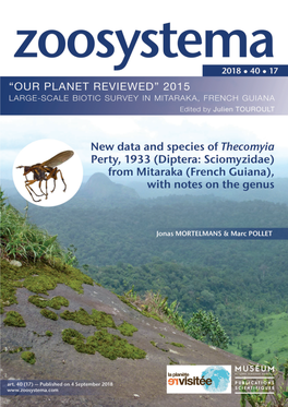 Diptera: Sciomyzidae) from Mitaraka (French Guiana), with Notes on the Genus