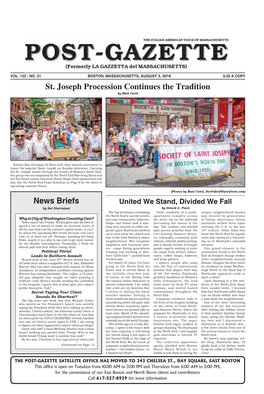 News Briefs St. Joseph Procession Continues the Tradition