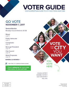 Voter Guide Your Nonpartisan Guide to City Elections Since 1989