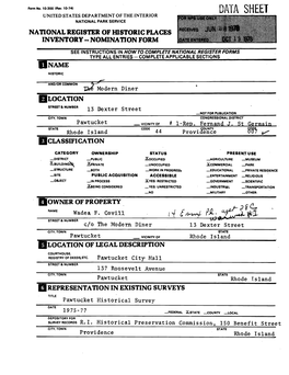 National Register of Historic Places Inventory--Nomination Form