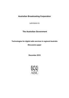 Australian Broadcasting Corporation the Australian