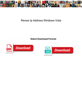 Renew Ip Address Windows Vista