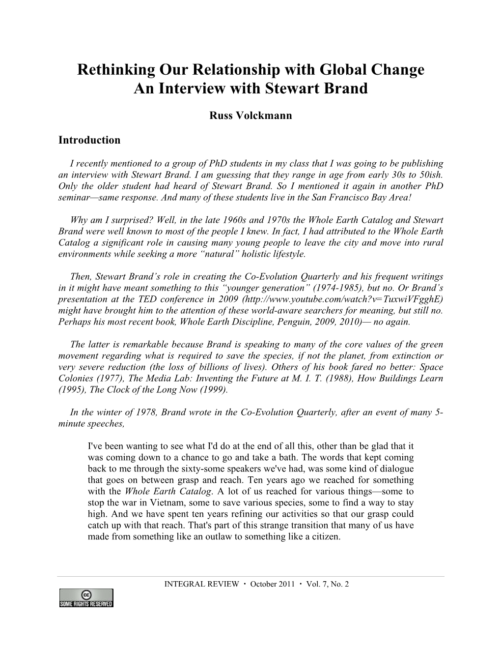 Volckmann: Interview with Stewart Brand 127