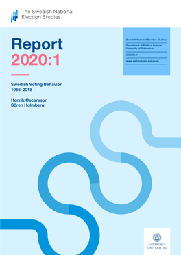 Report 2020:1 Swedish Voting Behavior 1956-2018