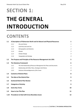 Section 1: the General Introduction