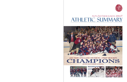 Athletic Summary, Sincerely, Please Contact Brian Doyle, Director of Athletics