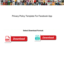 Privacy Policy Template for Facebook App