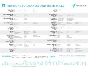 Frontline Tv Packages and Theme Packs