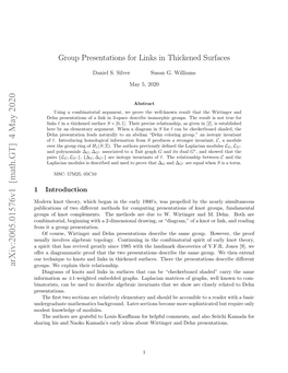 Group Presentations for Links in Thickened Surfaces