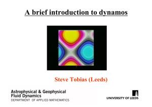 A Brief Introduction to Dynamos