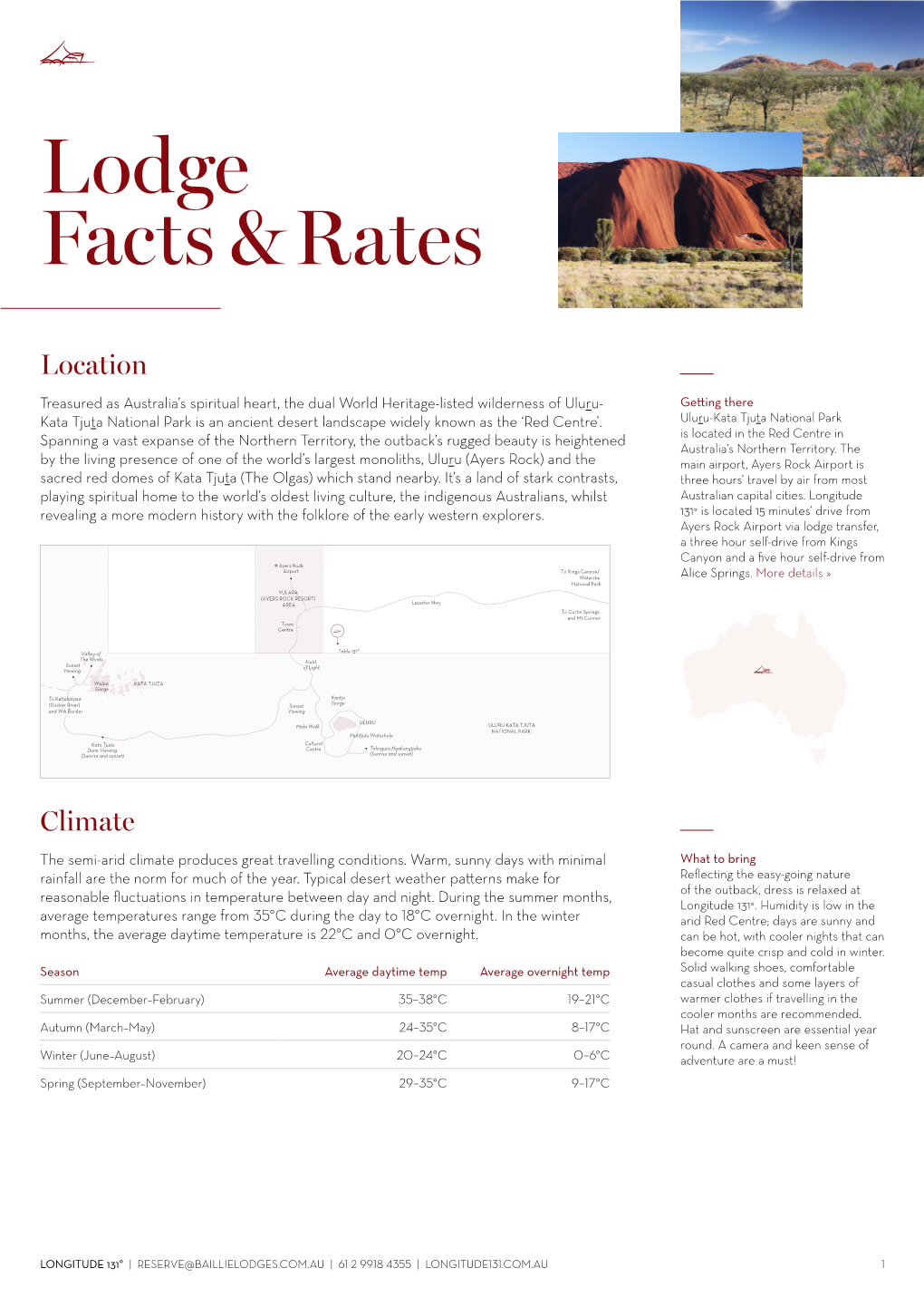 Lodge Facts & Rates