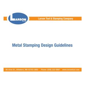 Metal Stamping Design Guidelines