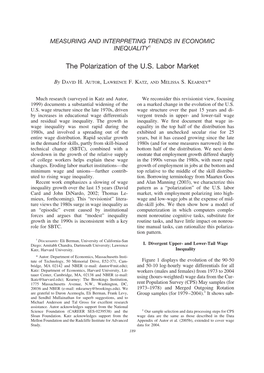 The Polarization of the U.S. Labor Market