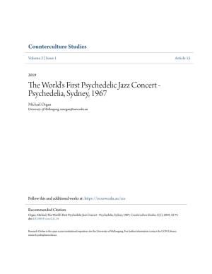 The World's First Psychedelic Jazz Concert Was Held at the Cell Block Theatre, Darlinghurst, Sydney