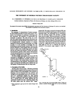 (1974)" 51-Gn; (0, the UNIVERSITY of MICHIGAN NEUTRON TIME-OF