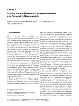 Present State of Electron Backscatter Diffraction and Prospective Developments