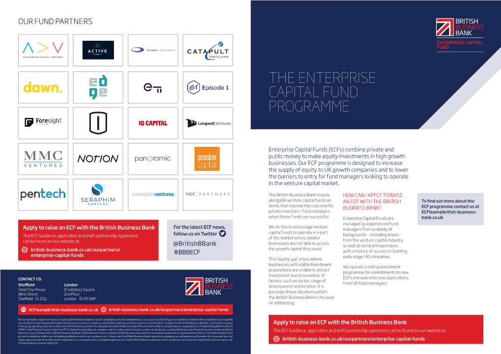 The Enterprise Capital Fund Programme