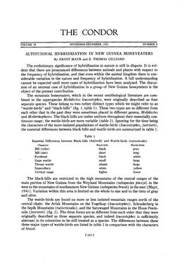 ALTITUDINAL HYBRIDIZATION in NEW GUINEA HONEYEATERS by ERNST MAYR and E