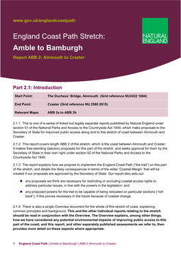 ABB 2: Alnmouth to Craster, England Coast Path Stretch Report