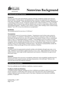 Norovirus Background