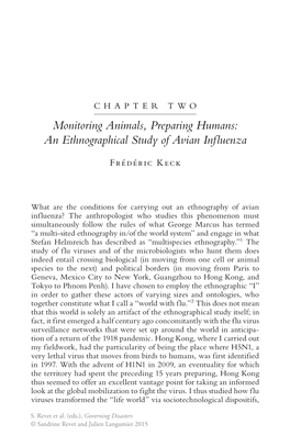 An Ethnographical Study of Avian Influenza