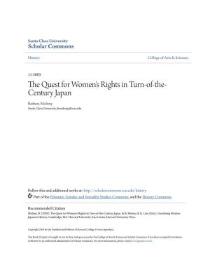The Quest for Women's Rights in Turn-Of-The-Century Japan