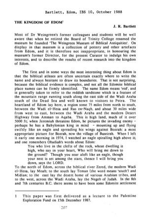"The Kingdom of Edom," Irish Biblical Studies 10.4
