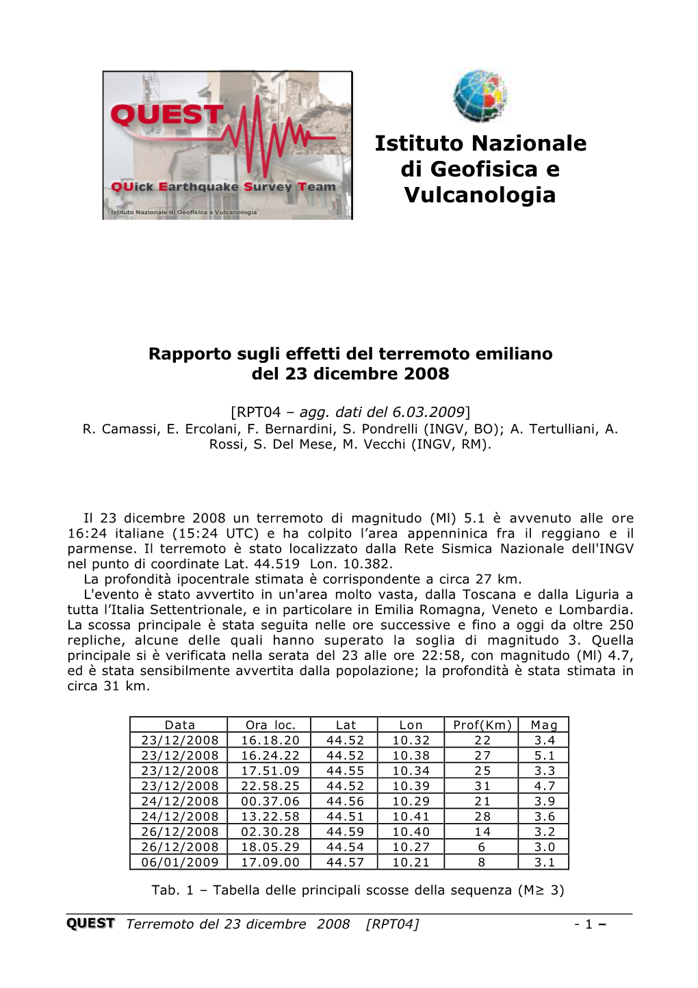 Istituto Nazionale Di Geofisica E Vulcanologia