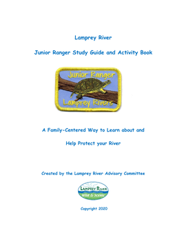 Lamprey River Junior Ranger Study Guide and Activity Book