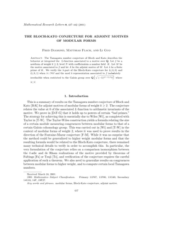 The Bloch-Kato Conjecture for Adjoint Motives of Modular Forms