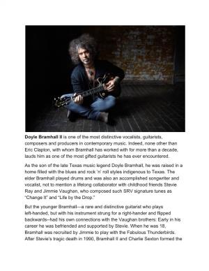 Doyle Bramhall II ​Is One of the Most Distinctive Vocalists, Guitarists