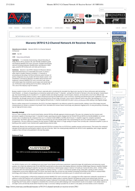 Marantz SR7012 9.2-Channel Network AV Receiver Review | AV NIRVANA