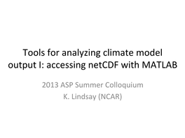 Accessing Netcdf with MATLAB
