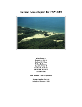 Natural Areas Report for 1999-2000
