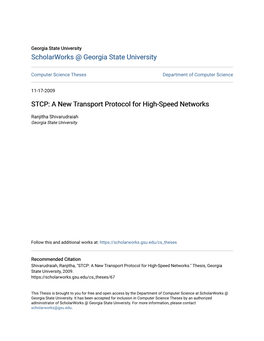 STCP: a New Transport Protocol for High-Speed Networks