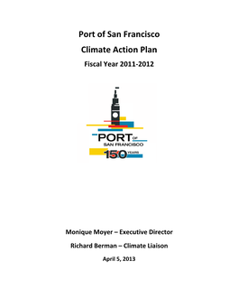 Port of San Francisco Climate Action Plan Fiscal Year 2011‐2012