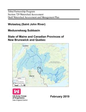 Report Meduxnekeag River Watershed Assessment Study and Plan 2018-03-28
