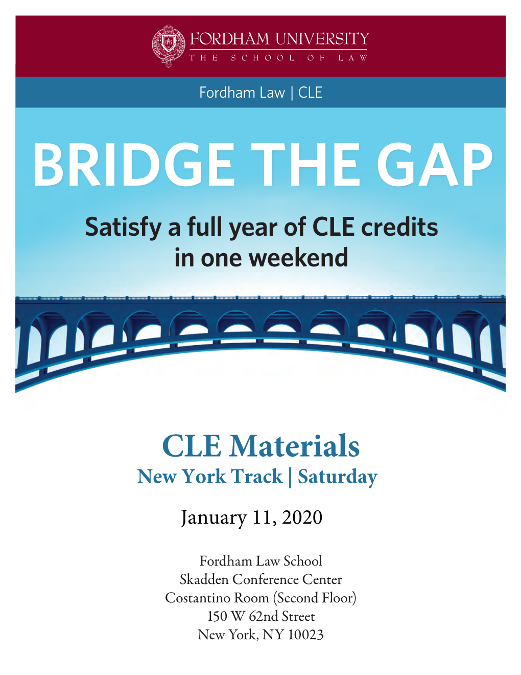 CLE Materials New York Track | Saturday January 11, 2020