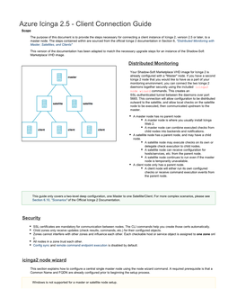 Azure Icinga 2.5 - Client Connection Guide Scope