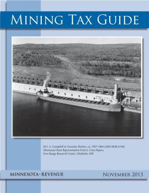 2013 Minnesota Mining Tax Guide