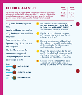 Chicken Alambre 20 Mins 35 Mins