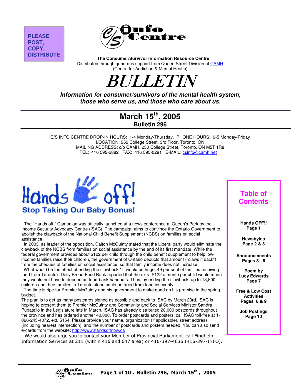 Bulletin 23 April 9