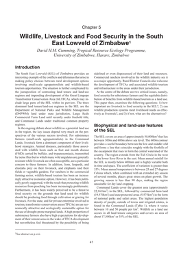 Wildlife, Livestock and Food Security in the South East Lowveld of Zimbabwe1 David H.M