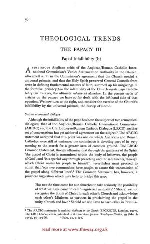 THE PAPACY III Papal Infallibility (B)