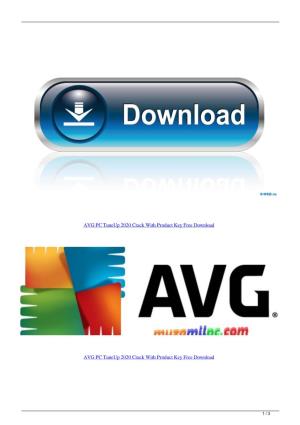 AVG PC Tuneup 2020 Crack with Product Key Free Download