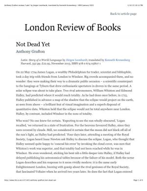 Anthony Grafton Reviews 'Latin' by Jürgen Leonhardt, Translated By