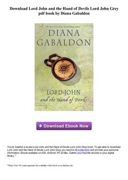 Lord John and the Hand of Devils Lord John Grey Pdf Book by Diana Gabaldon