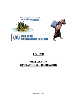 UNHCR Operational Framework for Mine Action