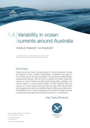 Variability in Ocean Currents Around Australia
